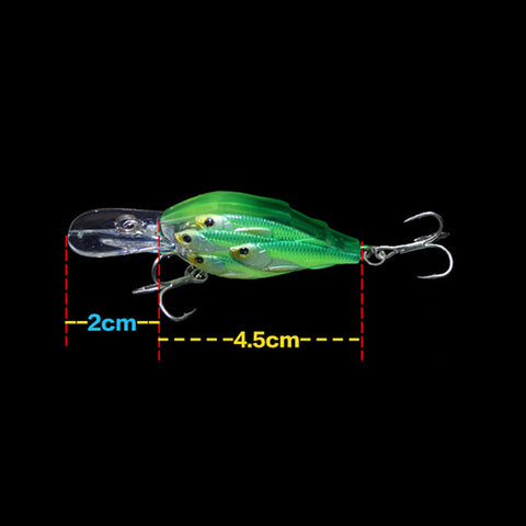 6.5cm 6.5g Multiple Baitfish Fishing Lure Fish Group Baits Hard Swimbait Glass Minnow Depth 2-5m