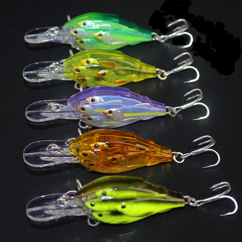 6.5cm 6.5g Multiple Baitfish Fishing Lure Fish Group Baits Hard Swimbait Glass Minnow Depth 2-5m