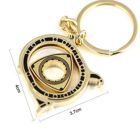 Rotor Keychain Hot Auto Parts Model Silver Engine Rotary Keyring