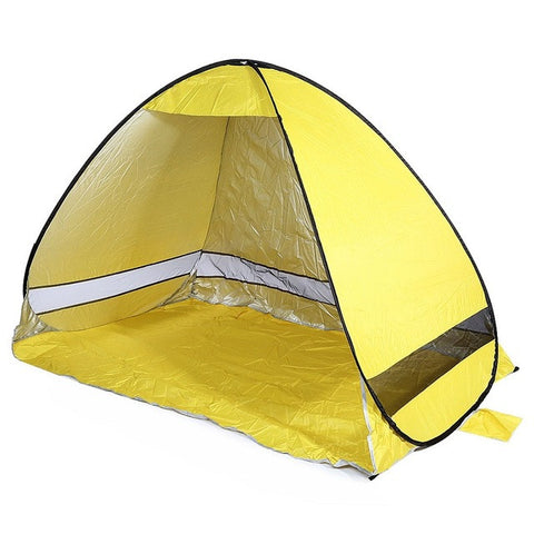 Instant Quick Cabana Beach Tent Outdoor Automatic Foldable Sun Shelter 3 - 4 Person Portable UV Protection