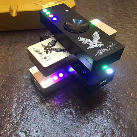 USB-charging LED Flashing  Light Alloy Tri-Spinner Hand Spinner Top Lighter