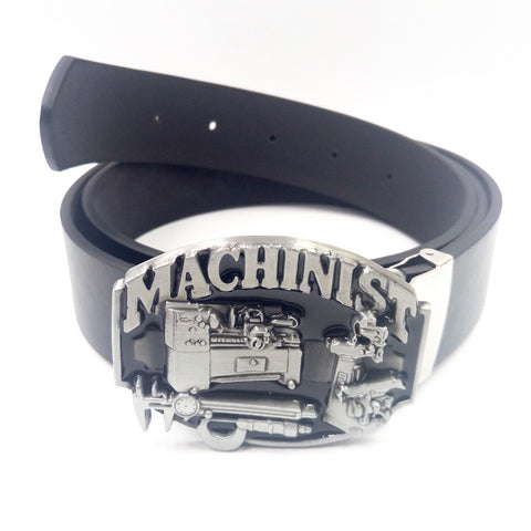 Mechinist belt buckle with belt