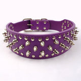 Spiked Studded Leather Dog Pet Pitbull Harness Chest 26"-34"  Collar & Leash Set For Medium Large Dogs