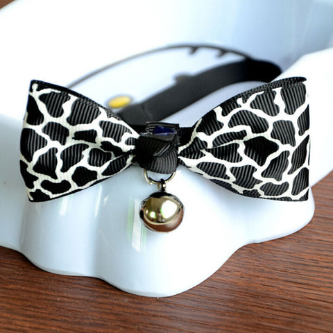 1Pcs Adjustable Dog Collar Cat Pet Cute Bow Tie With Bell Puppy Kitten Necktie Collar