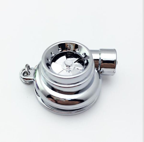 Turbo Keychain Car Parts Model Matte Sleeve Spinning Turbine Turbocharger with box (non Rechargeable)