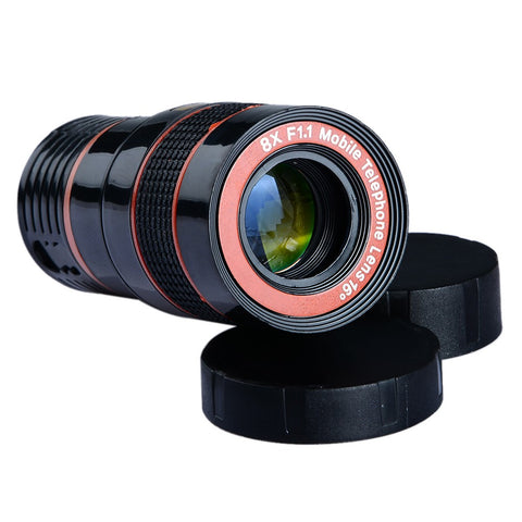 Universal 8x telephoto Zoom Phone Lens Tele Fisheye Wide Macro Camera Lens Kit For iPhone 6 6S Plus 5 Samsung S7 S6 and more