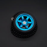 Big TE37 Style Wheel Rim Rear View Mirrow Pendent Keychain