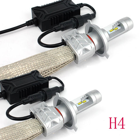 H4 9003 HB2 50w  8000lm For Philips Lumileds Car LED Headlight Kit H/L Dual Beam H7 H11 9005 9006 9012 H1 H3 single beam