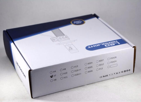 H4 9003 HB2 50w  8000lm For Philips Lumileds Car LED Headlight Kit H/L Dual Beam H7 H11 9005 9006 9012 H1 H3 single beam