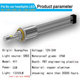 Newest  P70 1set   H4 H7 H9 H11 9007 HB5 9012 H13 9008 6600lm 110W  5000K Cree Chips XHP-70  Car LED Headlight Kit