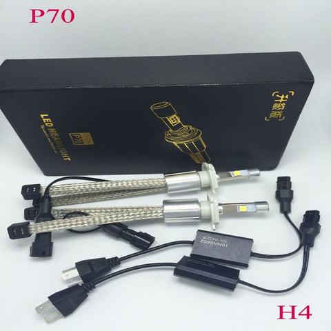 Newest  P70 1set   H4 H7 H9 H11 9007 HB5 9012 H13 9008 6600lm 110W  5000K Cree Chips XHP-70  Car LED Headlight Kit