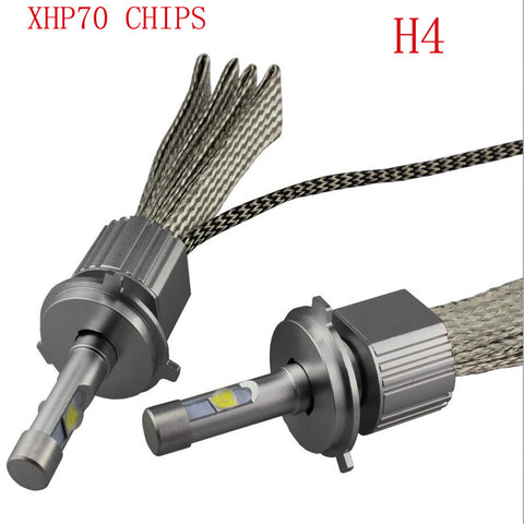 110W 13200Lm CREE CHIPS  XHP-70 LED Headlight H4 H7 H8/H9/H11 9005 9006 9012 9004 9007 H13 Car LED Headlight Fog Lamp kit