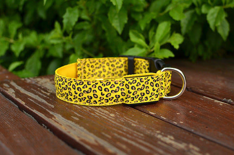 Luminous pet LED luminous pet spots Fluorescent luminous leopard dog collar Articles