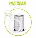 550ML My Bottle Glass Tea Infuser Water Bottle With Stainless Steel Filter