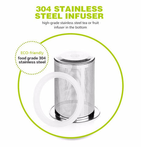 550ML My Bottle Glass Tea Infuser Water Bottle With Stainless Steel Filter
