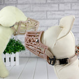 7 Sizes Plastic Brown Strong Dogs Muzzle Basket Design Anti-biting Adjusting Straps Mask High Quality