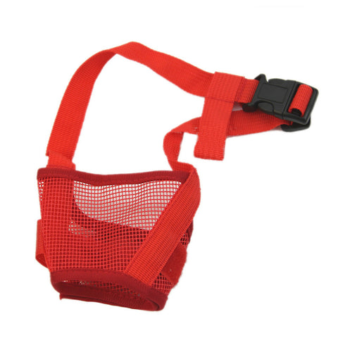 Pet Dog Adjustable Mask Bark Bite Mesh Mouth Muzzle