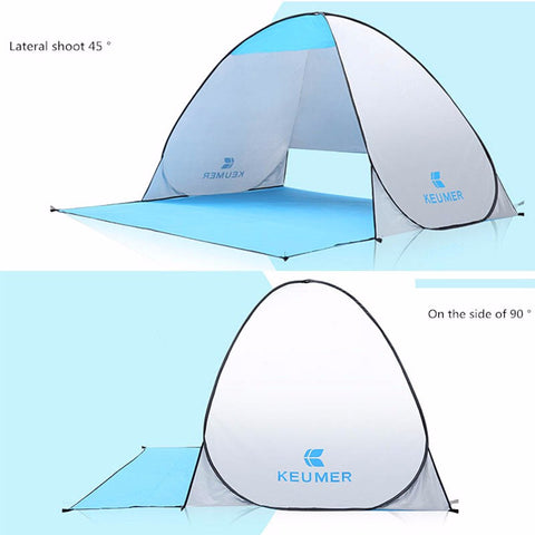 Outdoor Summer Beach Tent UV Protection Automatic Pop up Cabana Sun Shelter for 1-2 Person