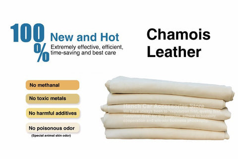 Natural Genuine Leather Chamois Shammy Sponge cloth Sheepskin Absorbent
