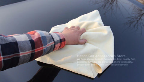 Natural Genuine Leather Chamois Shammy Sponge cloth Sheepskin Absorbent