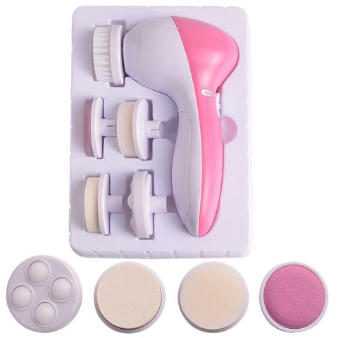 New 5IN1 Face Brush Cleansing Multifunction Electric Ultrasonic Wash Spa Skin Care Massage Face Brushes