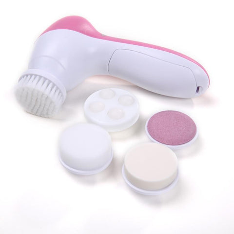 New 5IN1 Face Brush Cleansing Multifunction Electric Ultrasonic Wash Spa Skin Care Massage Face Brushes