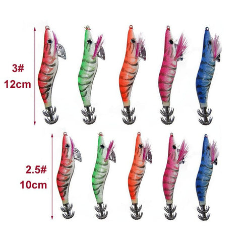 10pcs/lot 10cm 12cm Fishing artificial Sharp Squid Hook