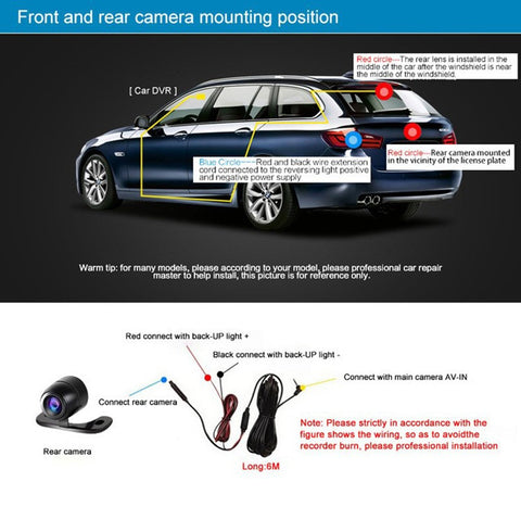 1080P Video dual cam Dash cam