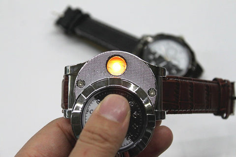 2 In 1 Rechargeable Watch Lighter Electronic Cigarette Lighter USB Charge Flameless