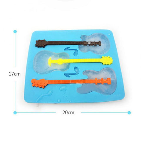 New Creative Silicone Ice Guitar Modeling System of Three  Ice Mold Random Color
