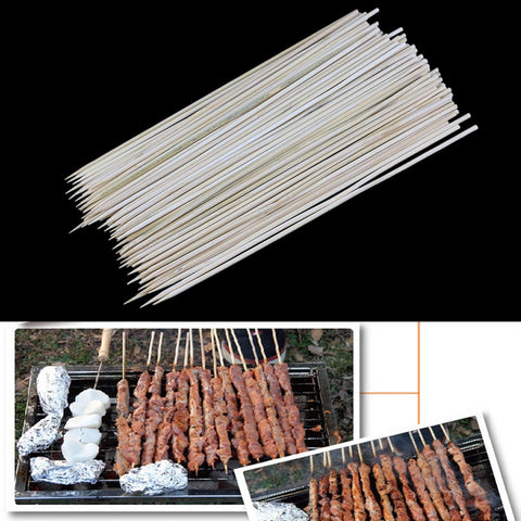 1 PACK Bamboo Skewers Grill Shish Kabob Wood Sticks Barbecue BBQ Tools