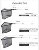 Super Large Folding Fishing Net Triangular Landing 90cm 160cm 210cm 3 Section Telescopic