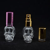 8 ML Mix Color Skull Shape Mini Small Empty Glass Spray bottle