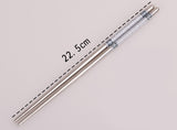 5 Pairs/lot Chopsticks Stainless Steel Durable Chinese 4 Color