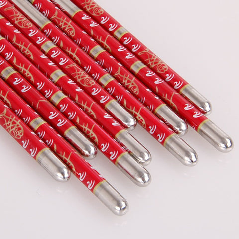 5 Pairs/lot Chopsticks Stainless Steel Durable Chinese 4 Color