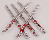 5 Pairs/lot Chopsticks Stainless Steel Durable Chinese 4 Color