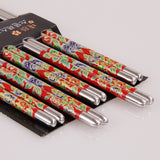 5 Pairs/lot Chopsticks Stainless Steel Durable Chinese 4 Color