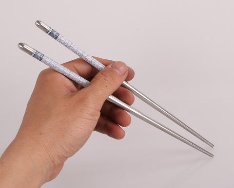 5 Pairs/lot Chopsticks Stainless Steel Durable Chinese 4 Color