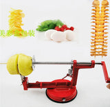 Manual Red Stainless Steel Twisted Potato Apple Slicer