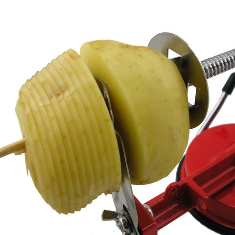 Manual Red Stainless Steel Twisted Potato Apple Slicer