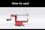 Manual Red Stainless Steel Twisted Potato Apple Slicer