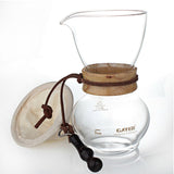 480 cc glass Drip Pot Woodneck Espresso coffee tool suit / high quality flannel bags