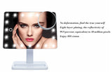 Adjustable Vanity Tabletop Lamp 20 LEDs Lighted LED Touch Screen Mirror Makeup Portable Mirror Luminous 180 Rotating Mirror