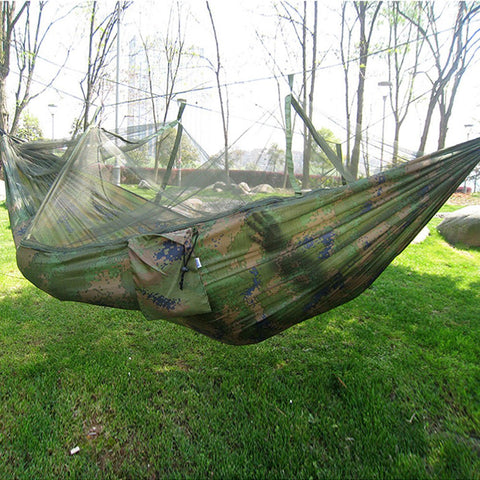 Hammock Single-person Folded Into The Pouch Mosquito Net Hammock