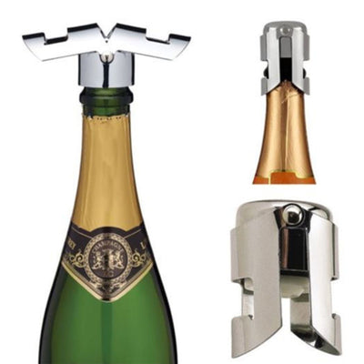 Stainless Steel Beer Bottle Opener Vacuum Sealed Sparkling Champagne Wine Bottle