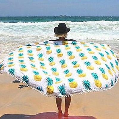 Round  Mandala Tapestry Outdoor Beach Towel Picnic Blanket Bohemian
