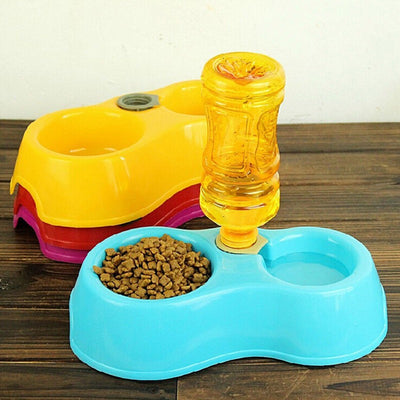 Dual Port Dog Food Dish feeder bowl