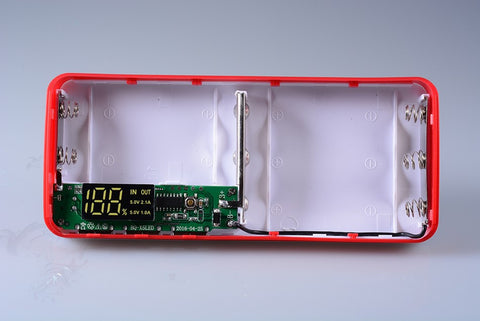 3 Ports 5x18650 DIY Portable Battery Power Bank Shell Case Box LCD Display (No Battery)