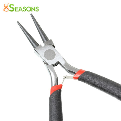 Stainless Steel Needle Nose Pliers Jewelry Making Hand Tool Black 12.5cm(4 7/8"),1 Piece