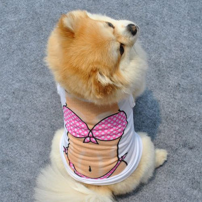 dog dress Bikini printed